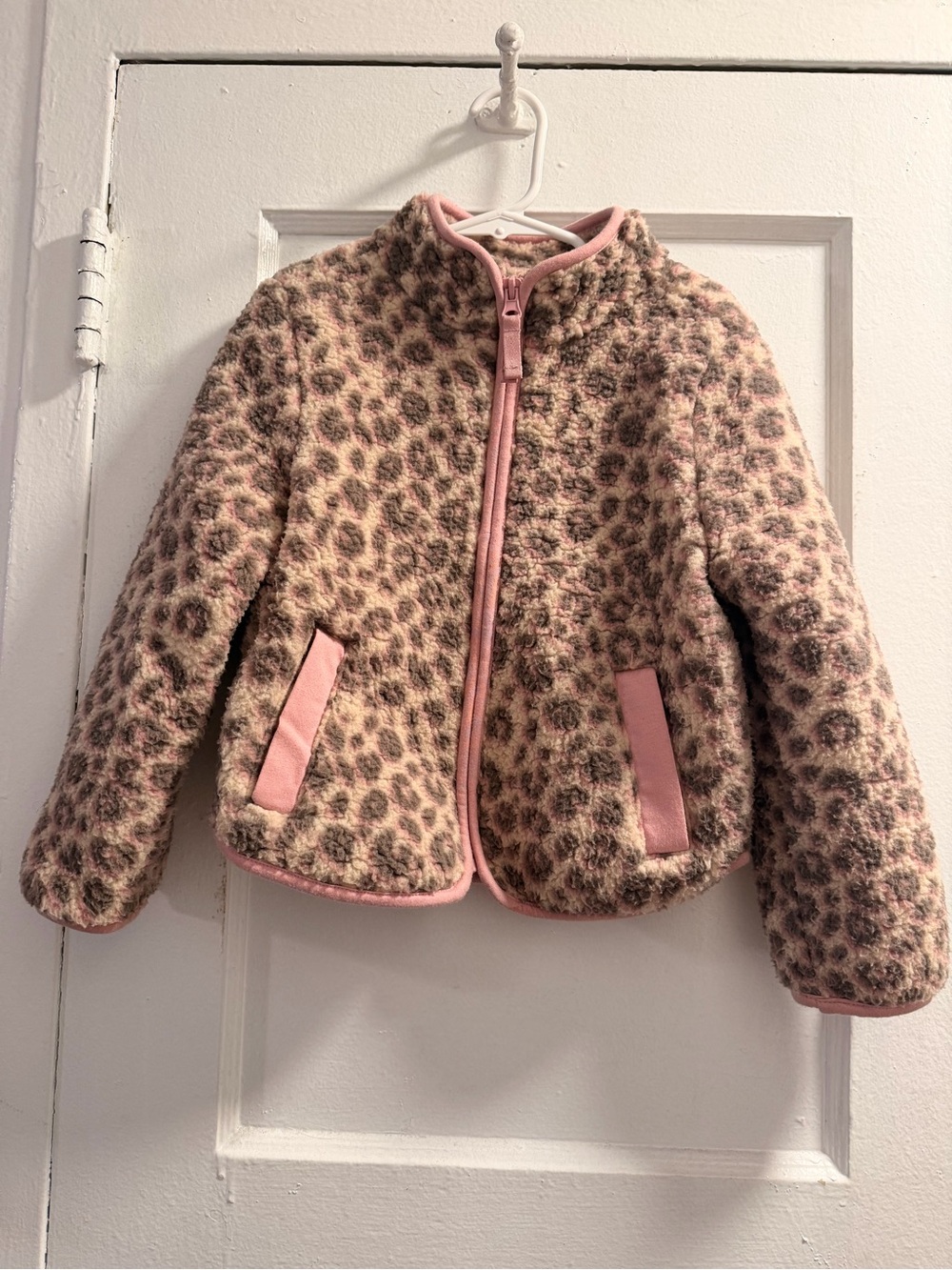 Cat & Jack Pink Leopard Print Fleece Jacket